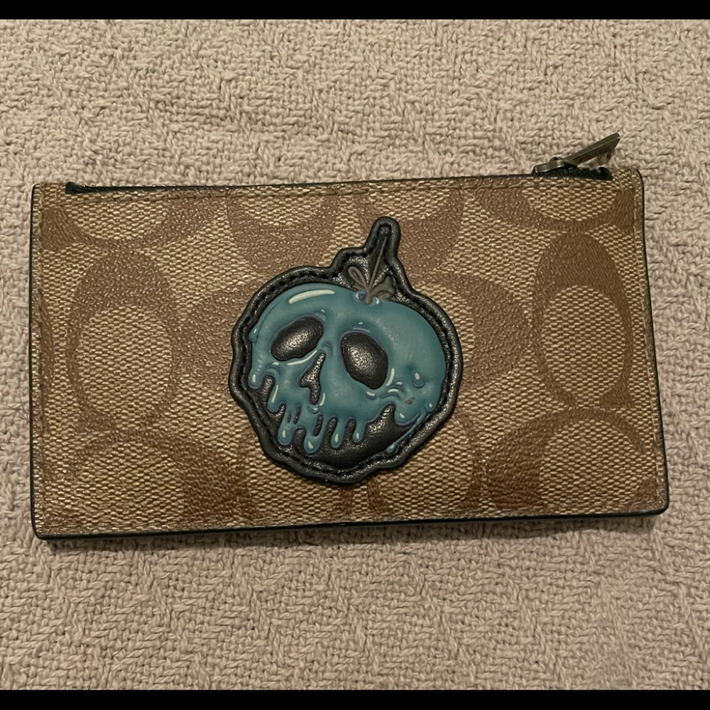 Disney x Coach Dark Poison apple card case wallet.